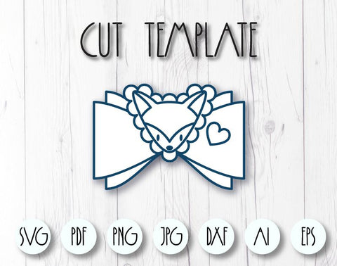 Fox bow template SVG ArtiCuties 