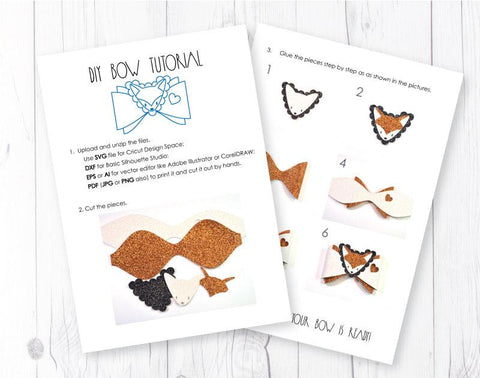 Fox bow template SVG ArtiCuties 