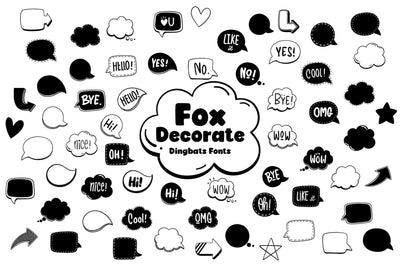 Fox Decorate Dingbats Fonts Font Fox7 By Rattana 