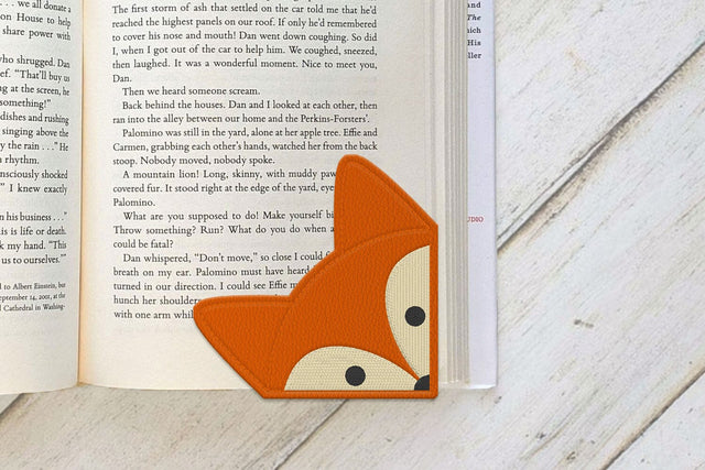 Fox Face Corner Bookmark ITH Applique Embroidery Embroidery/Applique DESIGNS Risa Rocks It 