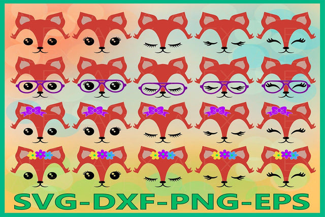 Fox face svg, Animal face SVG AlexSVGStudio 