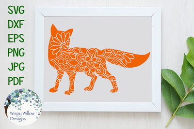 Fox Floral Mandala SVG Wispy Willow Designs 