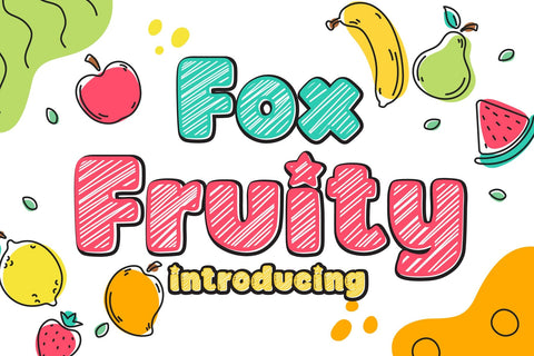 Fox Fruity Font Font Fox7 By Rattana 