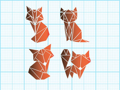 Fox Geomatical Print SVG Johan Ru designs 
