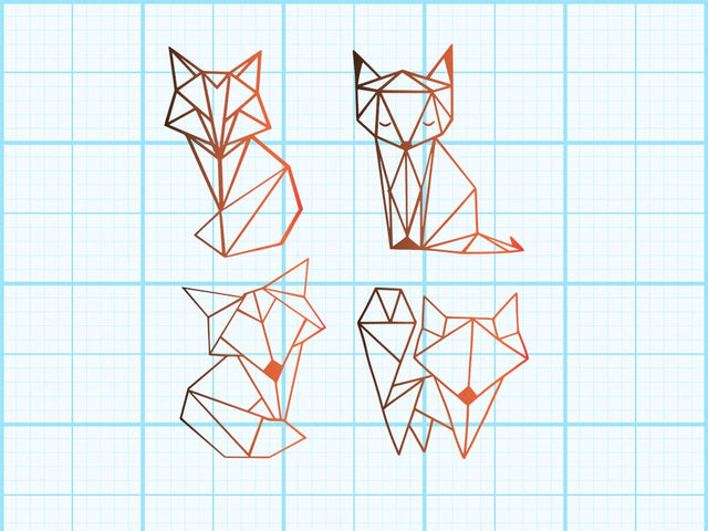 Fox head Geomatical Print SVG Johan Ru designs 