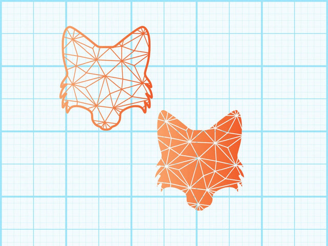 Fox head Geomatical Print SVG Johan Ru designs 