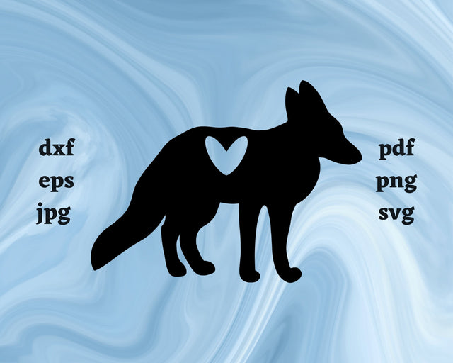 Fox Heart SVG Cut File SVG Northern Light SVG 