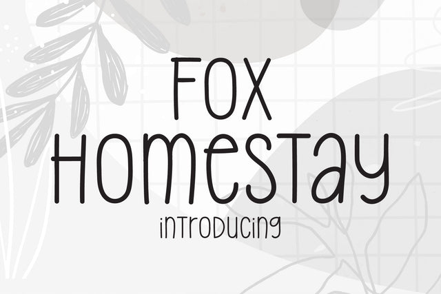 Fox Homestay Font Font Fox7 By Rattana 