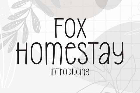 Fox Homestay Font Font Fox7 By Rattana 