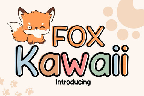 Fox Kawaii Fonts Font Fox7 By Rattana 