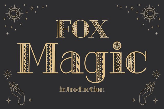 Fox Magic Decorative Font Font Fox7 By Rattana 
