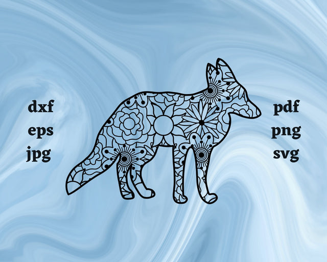 Fox Mandala SVG Cut File SVG Northern Light SVG 
