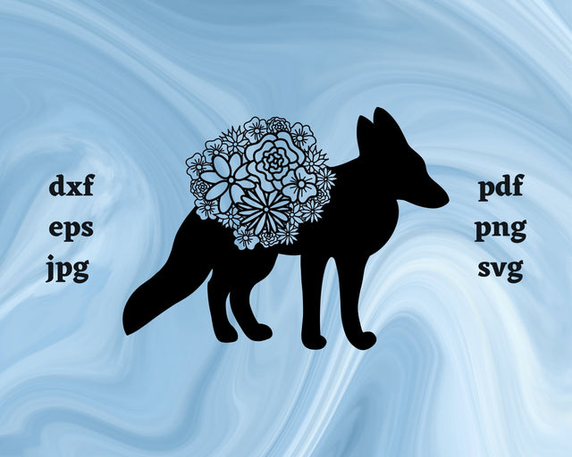 Fox Mandala SVG Cut File SVG Northern Light SVG 