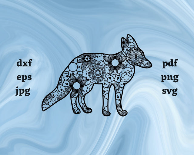 Fox Mandala SVG Cut File SVG Northern Light SVG 
