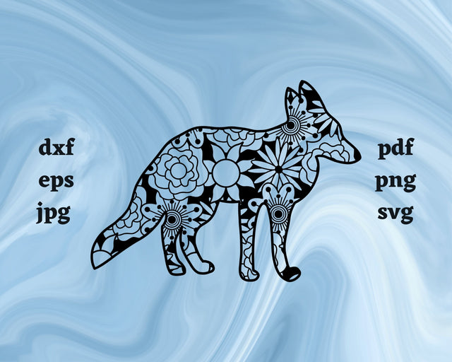Fox Mandala SVG Cut File SVG Northern Light SVG 