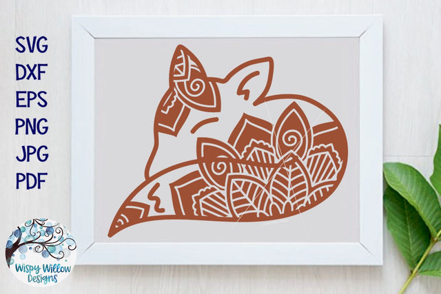 Fox Mandala SVG SVG Wispy Willow Designs 