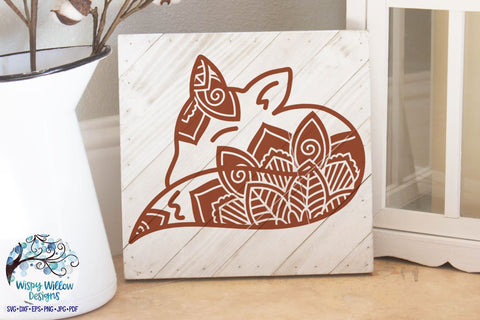 Fox Mandala SVG SVG Wispy Willow Designs 