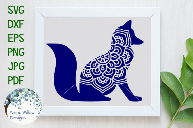Fox Mandala SVG Wispy Willow Designs 