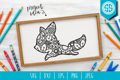 Fox Mandala Zentangle SVG SavoringSurprises 