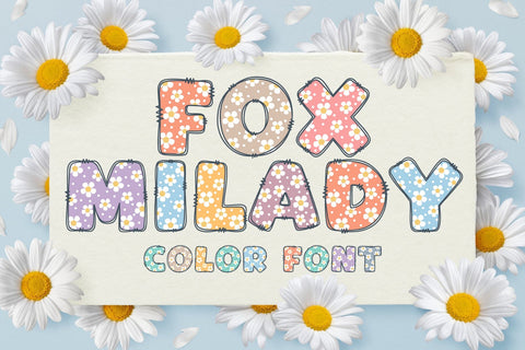 Fox Milady Color Font Font Fox7 By Rattana 