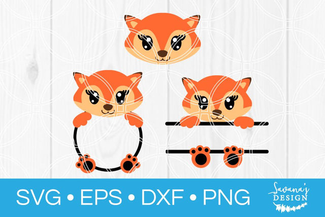 Fox Monogram Bundle SVG SavanasDesign 