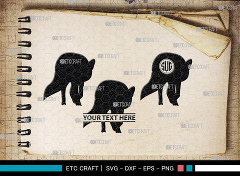 Fox Monogram, Fox Silhouette, Fox SVG, Jackal Svg, Silver Fox Svg, Wildlife Svg, SB00267 SVG ETC Craft 