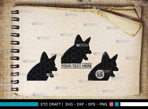 Fox Monogram, Fox Silhouette, Fox SVG, Jackal Svg, Silver Fox Svg, Wildlife Svg, SB00267 SVG ETC Craft 