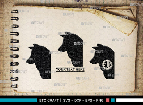 Fox Monogram, Fox Silhouette, Fox SVG, Jackal Svg, Silver Fox Svg, Wildlife Svg, SB00267 SVG ETC Craft 