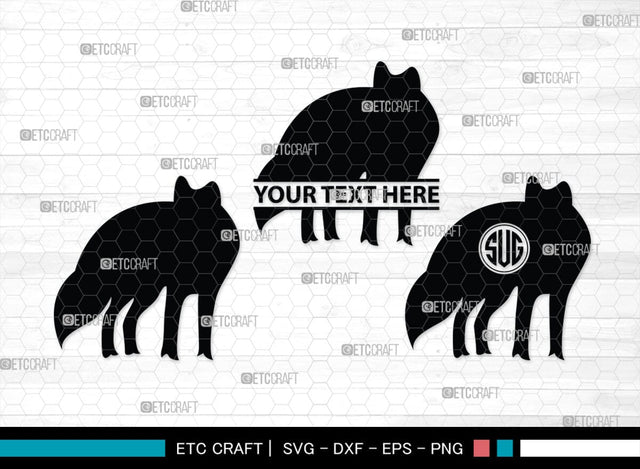 Fox Monogram, Fox Silhouette, Fox SVG, Jackal Svg, Silver Fox Svg, Wildlife Svg, SB00267 SVG ETC Craft 