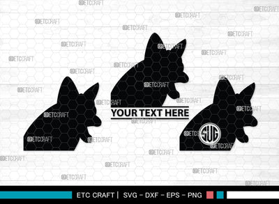 Fox Monogram, Fox Silhouette, Fox SVG, Jackal Svg, Silver Fox Svg, Wildlife Svg, SB00267 SVG ETC Craft 