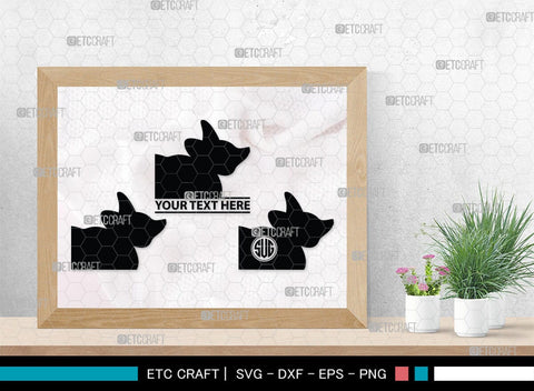 Fox Monogram, Fox Silhouette, Fox SVG, Jackal Svg, Silver Fox Svg, Wildlife Svg, SB00267 SVG ETC Craft 