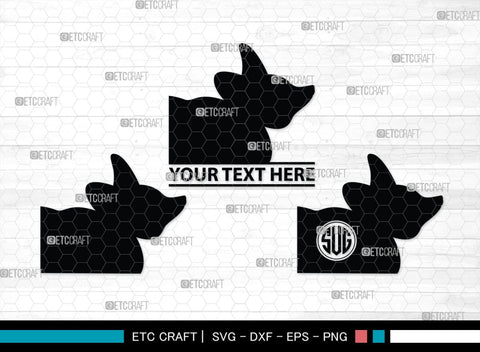 Fox Monogram, Fox Silhouette, Fox SVG, Jackal Svg, Silver Fox Svg, Wildlife Svg, SB00267 SVG ETC Craft 