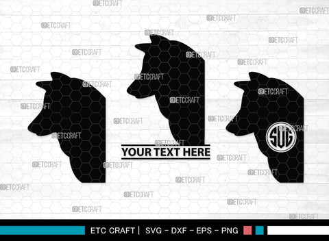 Fox Monogram, Fox Silhouette, Fox SVG, Jackal Svg, Silver Fox Svg, Wildlife Svg, SB00267 SVG ETC Craft 