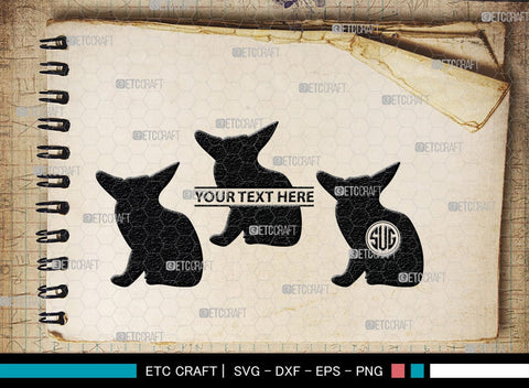 Fox Monogram, Fox Silhouette, Fox SVG, Jackal Svg, Silver Fox Svg, Wildlife Svg, SB00267 SVG ETC Craft 