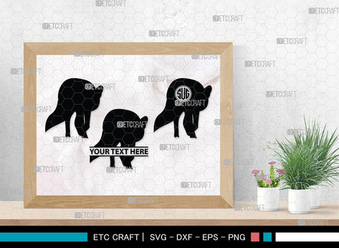 Fox Monogram, Fox Silhouette, Fox SVG, Jackal Svg, Silver Fox Svg, Wildlife Svg, SB00267 SVG ETC Craft 