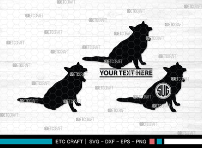 Fox Monogram, Fox Silhouette, Fox SVG, Jackal Svg, Silver Fox Svg, Wildlife Svg, SB00267 SVG ETC Craft 