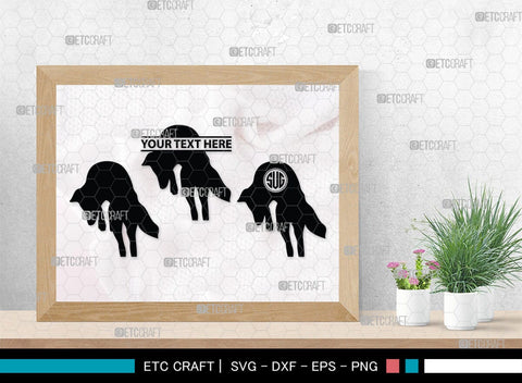 Fox Monogram, Fox Silhouette, Fox SVG, Jackal Svg, Silver Fox Svg, Wildlife Svg, SB00267 SVG ETC Craft 