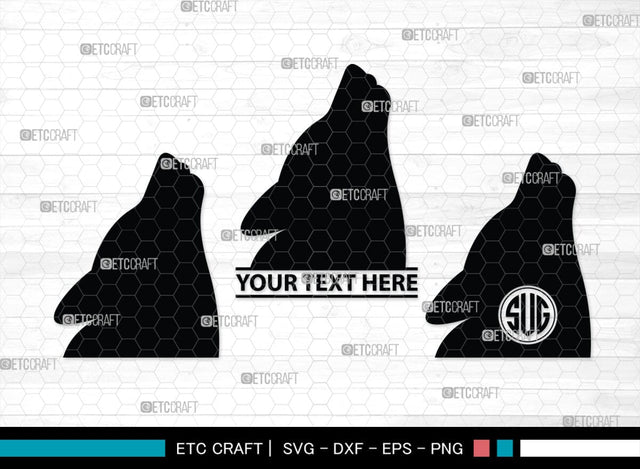 Fox Monogram, Fox Silhouette, Fox SVG, Jackal Svg, Silver Fox Svg, Wildlife Svg, SB00267 SVG ETC Craft 