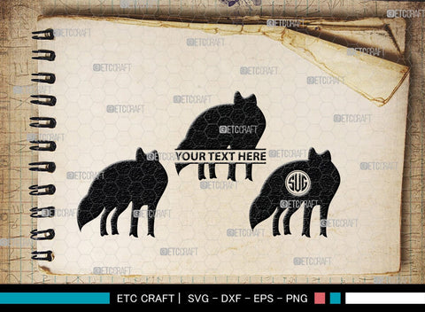 Fox Monogram, Fox Silhouette, Fox SVG, Jackal Svg, Silver Fox Svg, Wildlife Svg, SB00267 SVG ETC Craft 