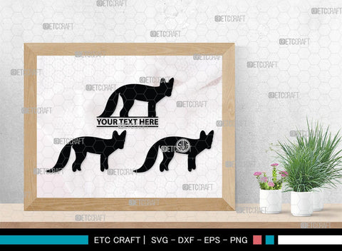Fox Monogram, Fox Silhouette, Fox SVG, Jackal Svg, Silver Fox Svg, Wildlife Svg, SB00267 SVG ETC Craft 