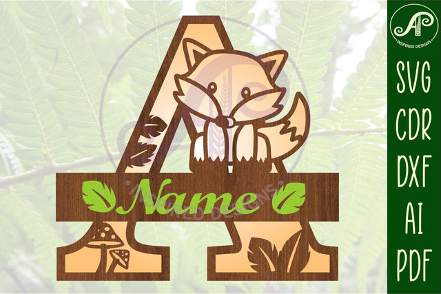 Fox Monogram Letter A SVG Cut File SVG APInspireddesigns 