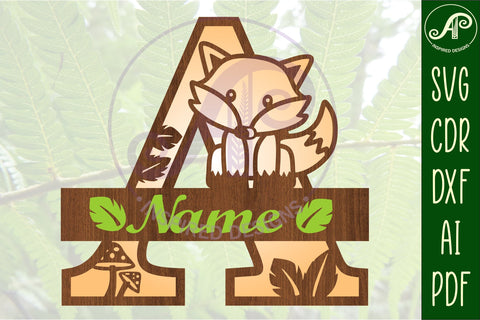 Fox Monogram Letter A SVG Cut File SVG APInspireddesigns 