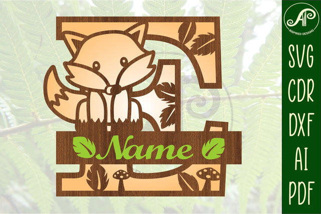 Fox Monogram Letter E SVG Cut File SVG APInspireddesigns 