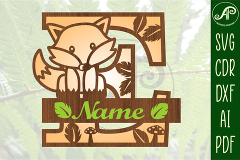 Fox Monogram Letter E SVG Cut File SVG APInspireddesigns 