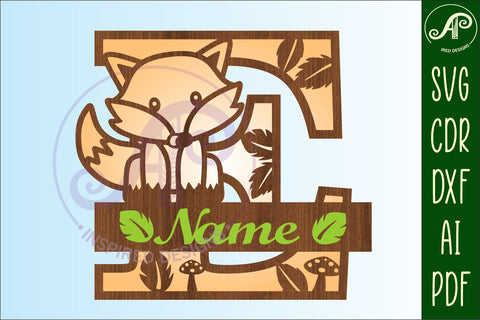 Fox Monogram Letter E SVG Cut File SVG APInspireddesigns 