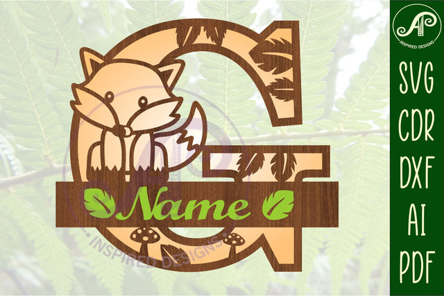 Fox Monogram Letter G SVG Cut File SVG APInspireddesigns 