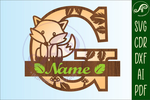 Fox Monogram Letter G SVG Cut File SVG APInspireddesigns 