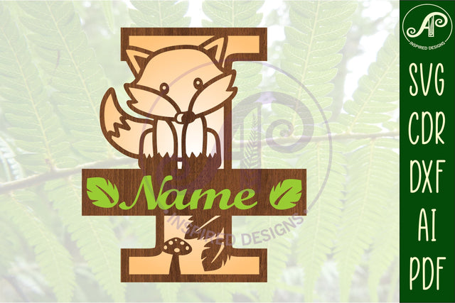 Fox Monogram Letter I SVG Cut File SVG APInspireddesigns 
