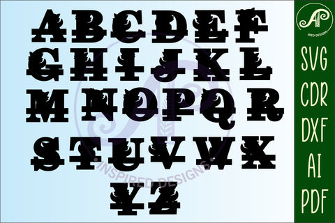 Fox monogram letter Name signs 3 layer design Bundle SVG APInspireddesigns 