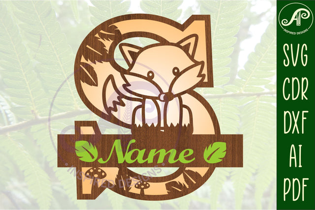 Fox Monogram Letter S SVG Cut File SVG APInspireddesigns 